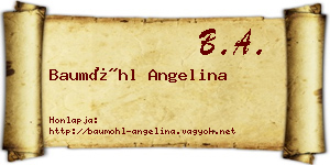 Baumöhl Angelina névjegykártya